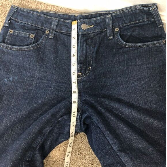 DICKIES Flannel Jeans Women's Size 8 Regular Blue Straight Leg - Picture 4 of 11